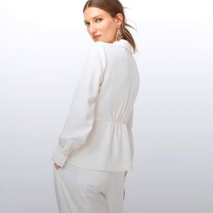 J. Crew Drapey faux-wrap top in 365 crepe